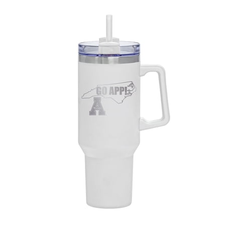 White Appalachian State Mountaineers 40oz. Rocky My State Tumbler