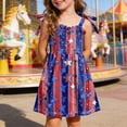 thumbnail image 2 of CAUYDY 1T 2T 3T 4T 5T 6T Kids Girl Dress Toddler Girls' American Flag Striped Star Print Dresses Baby Birthday Party Cute Spring Summer Fall Sundress (Sizes 4-5 Years,Dark Blue), 2 of 5