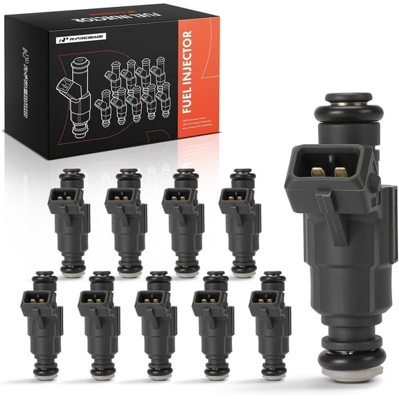 A-Premium Fuel Injectors Compatible with Dodge Ram 2500 3500 1996-1997 8.0L, Gas, Set of 10, Replace# 0280155721