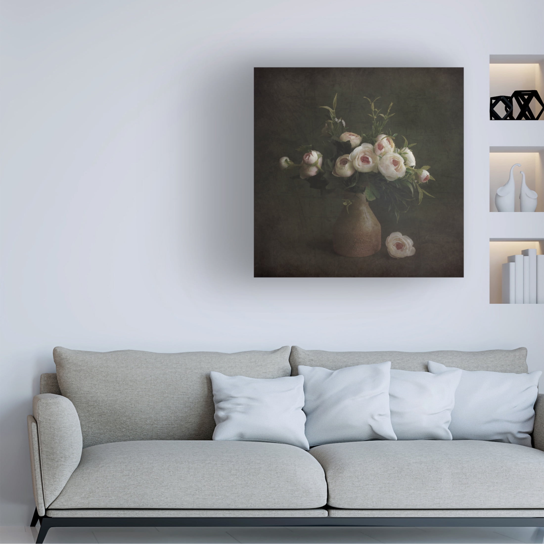 Canvas Wall Art - Cicek Kiral 'Rusty' Wall Art for Living Room, Bedroom, or Office Décor by Trademark Fine Art - 14 x 14 Inches