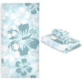 thumbnail image 6 of Coolnut Hibiscus Bath Towels Soft Absorbent Bath Towels Bath Towel Set of 3 for Home Hotel Bathroom Decor, 6 of 6