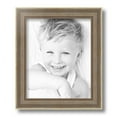 thumbnail image 2 of ArtToFrames 9" x 11" Aged White Gold Picture Frame, 9x11 inch Silver Wood Poster Frame (WOM-2036),  Pack, 2 of 7