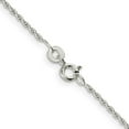 thumbnail image 3 of 925 Sterling Silver Rope Chain Necklace Rhodium-plated 1.3 mm Loose 16 inch, 3 of 4
