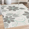 thumbnail image 1 of Floral Decorative Rug, Delicate Flowers with Swirling Ivy Branches Leaves Tulips Vintage Style of Art, Quality Carpet for Bedroom Dorm and Living Room, 6 Sizes, Mint Green, by Ambesonne, 1 of 4