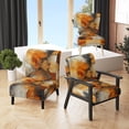 thumbnail image 1 of Designart « Encaustic VORTEXs II » Fauteuil d'Appoint Rembourré Abstrait Orange - Fauteuil Moderne pour Salon, 1 of 7