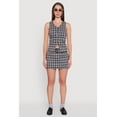 thumbnail image 2 of Womens Fleece Lined Plaid Mini Skirt with Belt, 2 of 5