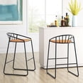 thumbnail image 3 of Pemberly Row Modern / Contemporary Bedford Barstools Set of 2 Black, 3 of 4