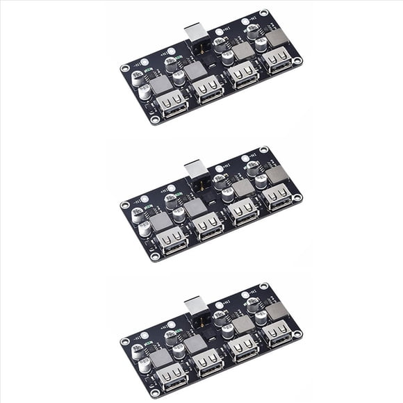 3X QC3.0 QC2.0 Placa de Cargador RáPido USB Puerto 4XUSB Convertidor DC-DC DC12V-30V A DC 3-12V MóDulo de Circuito de Carga