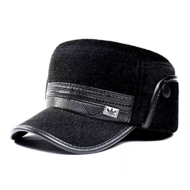 /Winter Middleaged and Elderly Mens Hats with Plush Insulation