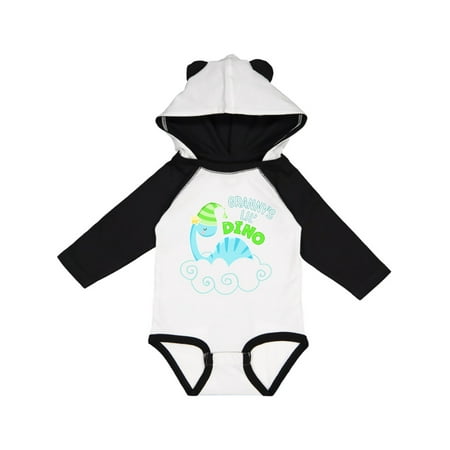 

Inktastic Granny s Lil Dino with Cute Blue Baby Dinosaur Gift Baby Boy or Baby Girl Long Sleeve Bodysuit