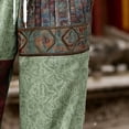 thumbnail image 5 of Tsivenald Linen Pants Men Wide Leg Resort Leisure Trousers Retro Patchwork Ethnic Pattern Wrinkle Resistant Side Pocket Mens Beach Bottoms, 5 of 5
