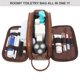 thumbnail image 2 of Bolsas de cosméticos de PU para mujer, bolsa de maquillaje con doble cremallera, bolsa de almacenamiento de artículos de tocador, bolsa de lavado para hombres, bolsa de maquillaje para viajes al air, 2 of 5