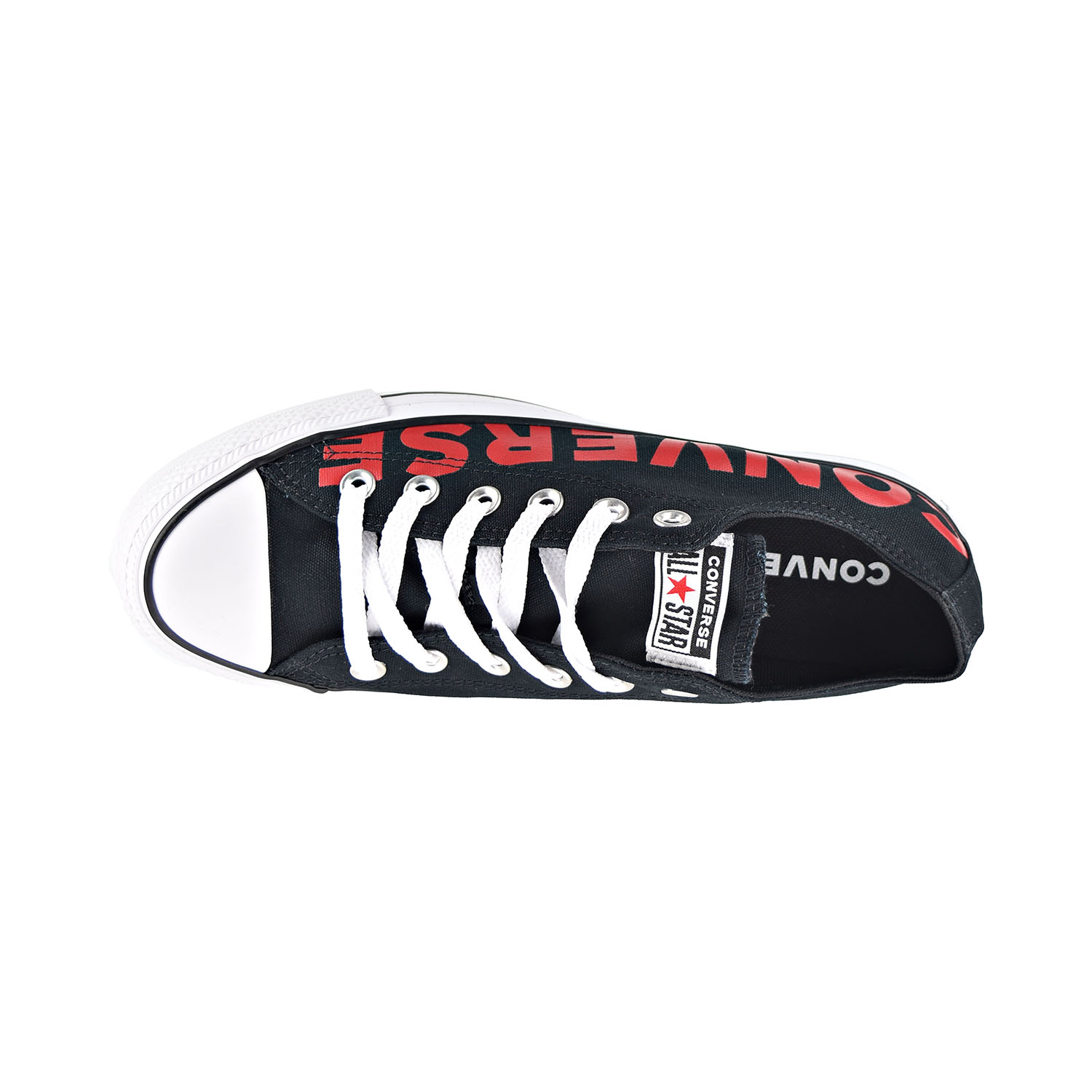 Converse Chuck Taylor All Star Ox Wordmark Men's Shoes Black-Enamel Red-White 165430f - image 5 of 6