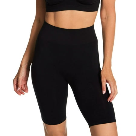 Women s Rhonda Shear 4144 Cotton Blend Longline Panty (Black 2X)