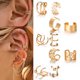 thumbnail image 4 of 3 Unids/Set De Pendientes De Aleación De Moda Para Mujer Diamante Mariposa Hueco Joyería Perla Simplicidad, 4 of 4