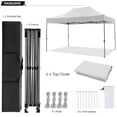 thumbnail image 4 of SANOPY 10x15ft Pop up Canopy, Heavy Duty Outdoor Canopy Tent with Carrying Bag, 100% Waterproof, White, 4 of 7
