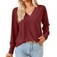 thumbnail image 1 of Ichuanyi liquidación para mujeres con cuello en V de manga larga botón de encaje suelto camiseta ICHUANYI WER202308242012, 1 of 3