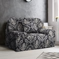 thumbnail image 5 of PiccoCasa 1 Seater Sofa Slipcovers Stretch Couch Covers with Folral Print Black Small, 5 of 6