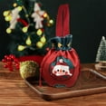 thumbnail image 4 of Matoen Christmas Drawstring Gift Bag with Santa Snowflake Snowman Print, Reusable Cloth Favor Bag for Holiday Party Supplies & Candy Storage, 4 of 6