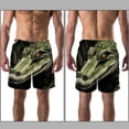 thumbnail image 3 of luoweisi Men's Beach Shorts Quick Dry Swim Trunks with Mesh Lining Crocodile M, 3 of 5