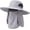 Gray, variant on Sun Hat Bucket Hats for Men Women, Outdoor Wide Brim Fishing Hat with Detachable Face Cover & Neck Flap, UV Protection Cap, for Beach Hiking Gardening Use