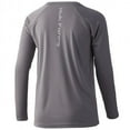 thumbnail image 3 of HUK Youth Pursuit Sleeve Overcast Grey, Youth Medium Long Sleeve Shirt, 3 of 9