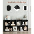 thumbnail image 4 of Montessori Book Shelf with Toy Storage, Kids Toy Organizer Wooden Storage Shelves for Kids Room Classroom Playroom, Black, 4 of 6