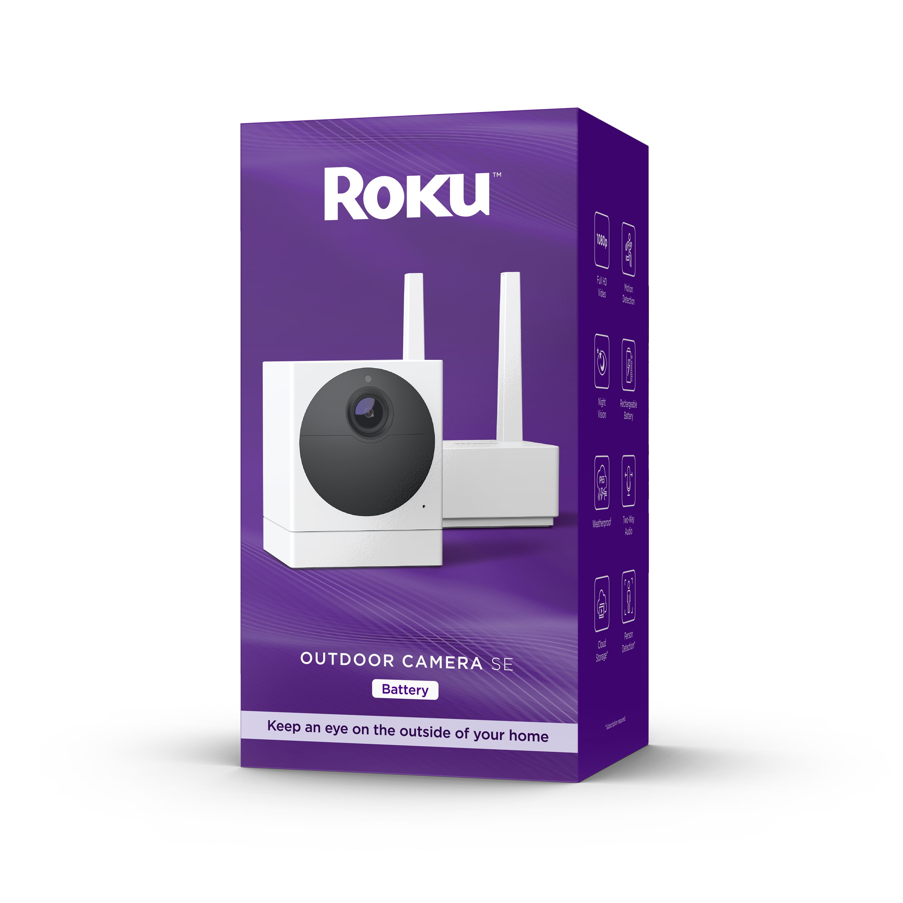 Roku Smart Home Outdoor Camera SE Wi-Fi-Connected Security Surveillance Camera with Motion Detection, Remote Monitoring, and Long-Lasting Battery