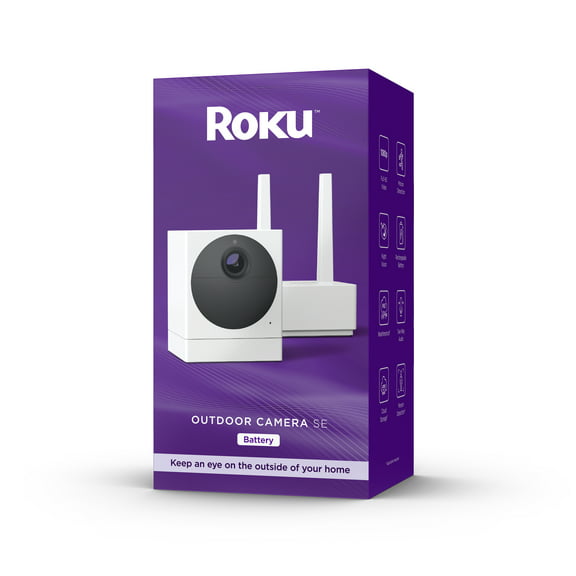 Roku Smart Home Outdoor Camera SE Wi-Fi - Connected Security Surveillance Camera with Motion Detection, Remote Monitoring, and Long-Lasting Battery