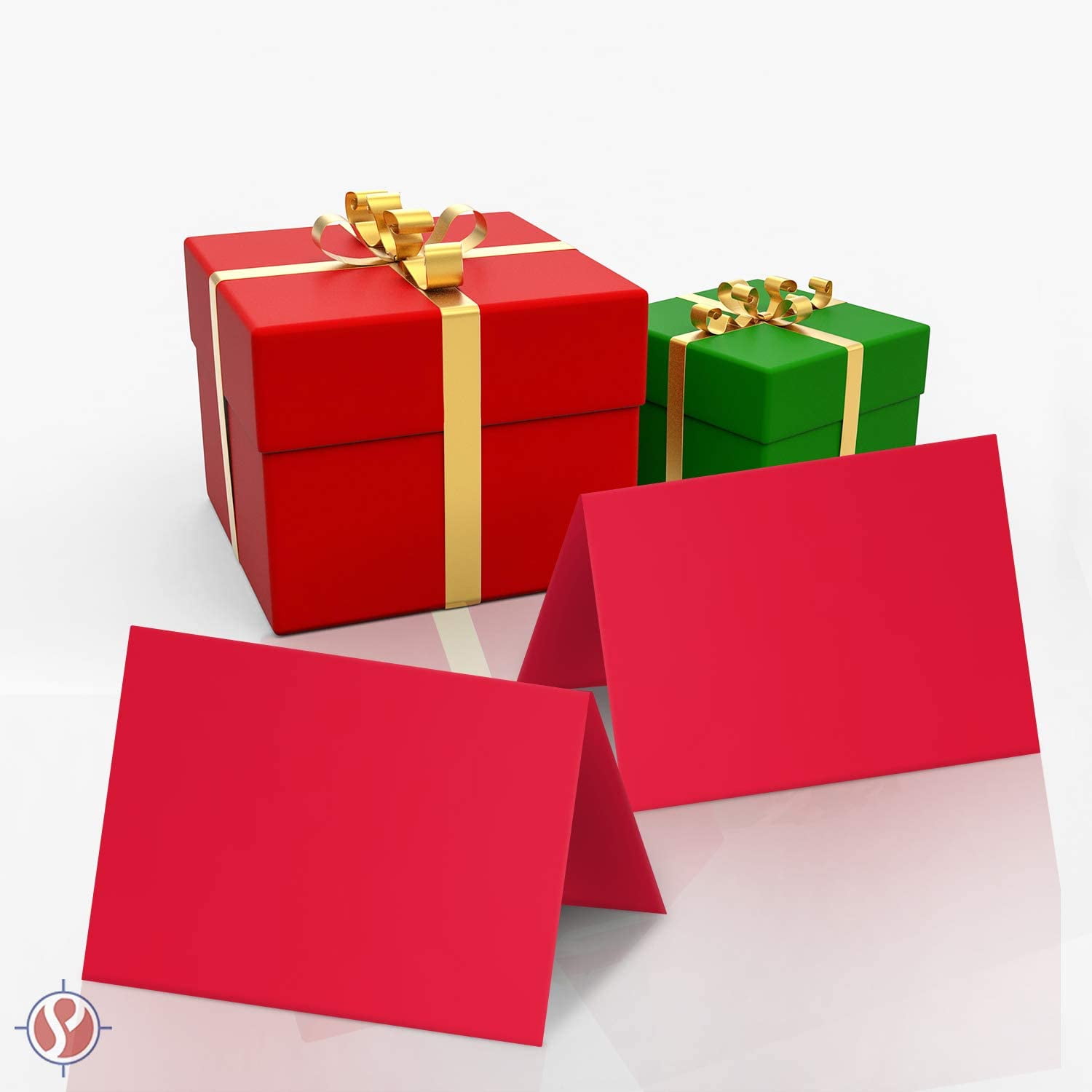 Red Blank 4 x 5.5 Greeting Cards with Red A2 Envelopes - 25 Cards & Envelopes