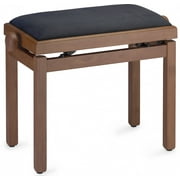 Stagg PB39 CHMM VBK Adjustable Piano Bench - Wild Cherry Medium Matte with Black Velvet Seat Top