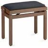 Stagg PB39 CHMM VBK Adjustable Piano Bench - Wild Cherry Medium Matte with Black Velvet Seat Top