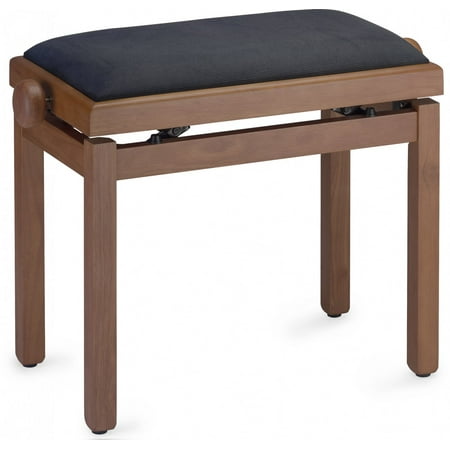 Medium Cherry Seat - Stagg PB39 CHMM VBK Adjustable Piano Bench - Wild Cherry Medium Matte with Black Velvet Seat Top