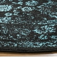 thumbnail image 2 of SAFAVIEH Adirondack Wyatt Traditional Distressed Area Rug, Black/Teal, 4' x 4' Round, 2 of 8