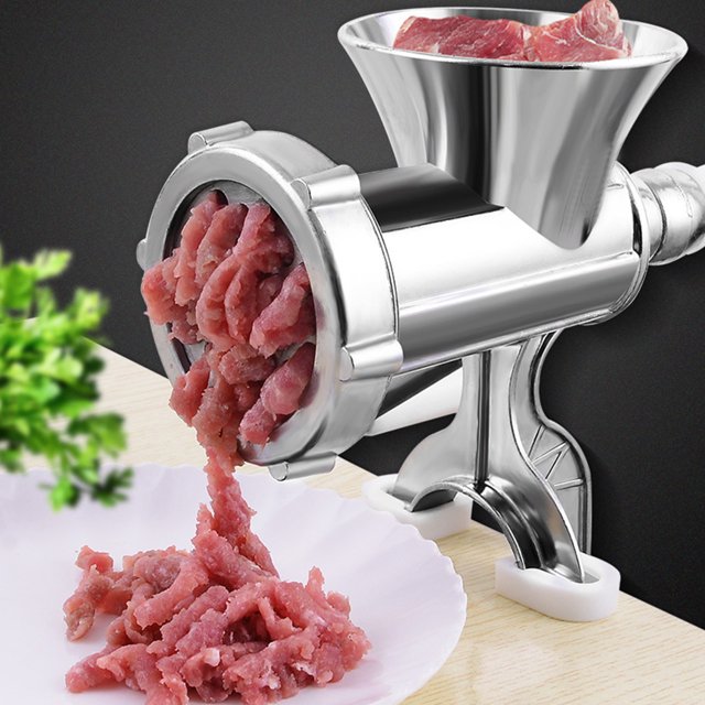 Picadora de carne Manual, aleación de aluminio, salchichas, Pasta, utensilios de cocina, 2 uds.