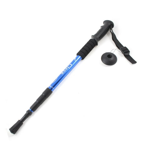 Telescopic Anti-shock Hiking Walking Trekking Pole Stick w Adjustable