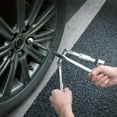 thumbnail image 6 of Hyper Tough Heavy Duty Folding Lug Wrench, Carbon Steel, 14-inch Tire Iron, Chrome, 6 of 14