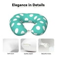 thumbnail image 4 of Disketp Teal Turquoise And White Polka Dot Travel Pillow Memory Foam Neck Pillow Support Pillow for Camping, Sleeping Rest Cushion Airplane Pillow, 4 of 8