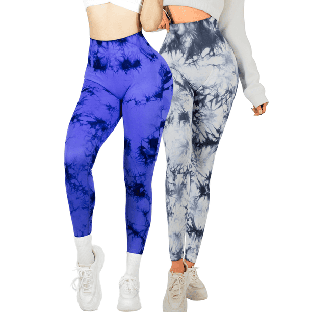 Set De Dos Leggings Deportivos Tie-Dye Mujer para Yoga y Gym Comodidad y Estilo