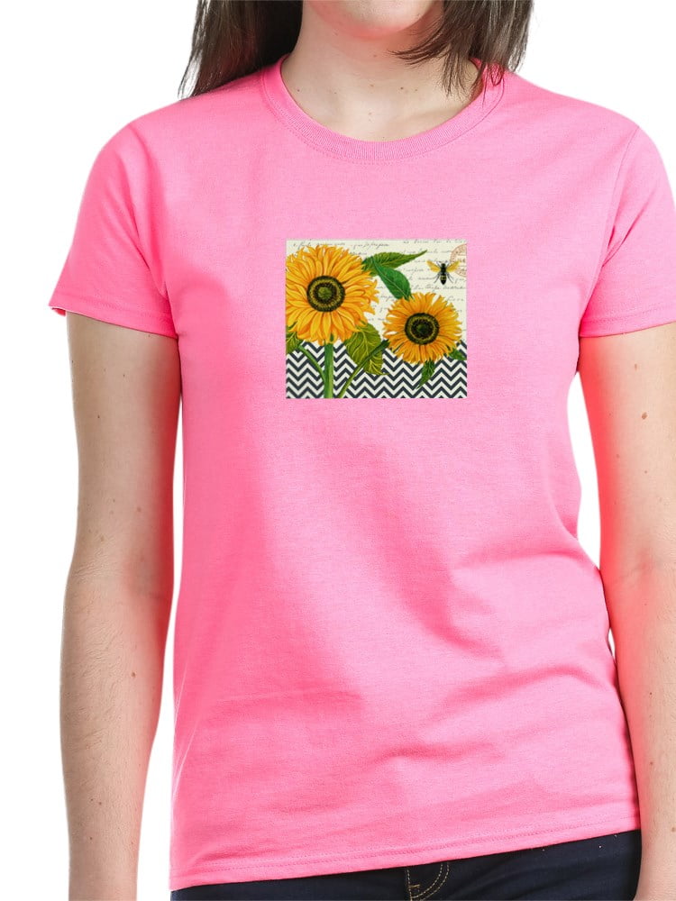 CafePress - Modern Vintage Sunflower T 