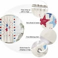 thumbnail image 3 of Independence Day Bathroom Shower Curtains with 12 Hooks Polyester Waterproof Shower Curtain for Stalls and Bathtubs 4th of July Red Blue Striped Stars Beige Decorative Bathroom Curtain 60x72 Inches, 3 of 9