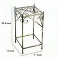 thumbnail image 5 of Lattice Cut Square Top Plant Stand with Tubular Legs, Medium, Black, 5 of 5