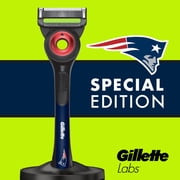 Gillette Labs Official Patriots Licensed Razor for Men, 1 Handle, 1 Blade Refill, Perfect for Game Day Grooming, Gillette Labs with Exfoliating Bar