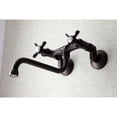 thumbnail image 3 of Kingston Brass KS115ORB Essex Adjustable Center Wall Mount Bathroom Faucet, Oil Rubbed Bronze, 3 of 8