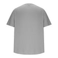 thumbnail image 5 of Maean Mens Short Sleeve Shirts Crew Neck Buttons Loose Tee Summer Causal Plain Tshirts Clothes, 5 of 7