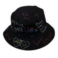 thumbnail image 4 of Fashion Graffiti Bucket Hat Outdoor Hiphop Style Bucket Cap Black, 4 of 8