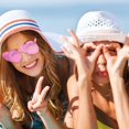 thumbnail image 4 of Gafas de sol en forma de corazón Sin montura Gafas de corazón transparente Favores de fiesta oso de fresa  Hogar, 4 of 5