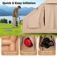thumbnail image 6 of Costway 4-6 People Inflatable Tent with 4 Mesh Screen Windows 2 Doors Skylight Carrying Bag White, 6 of 10
