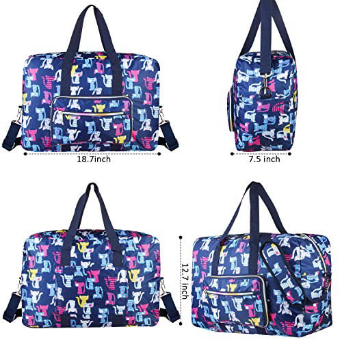 F.FETIVIN Weekender Bag Carry On Bag Travel Duffle Bag Medium Overnight Bag  for Women and Girls