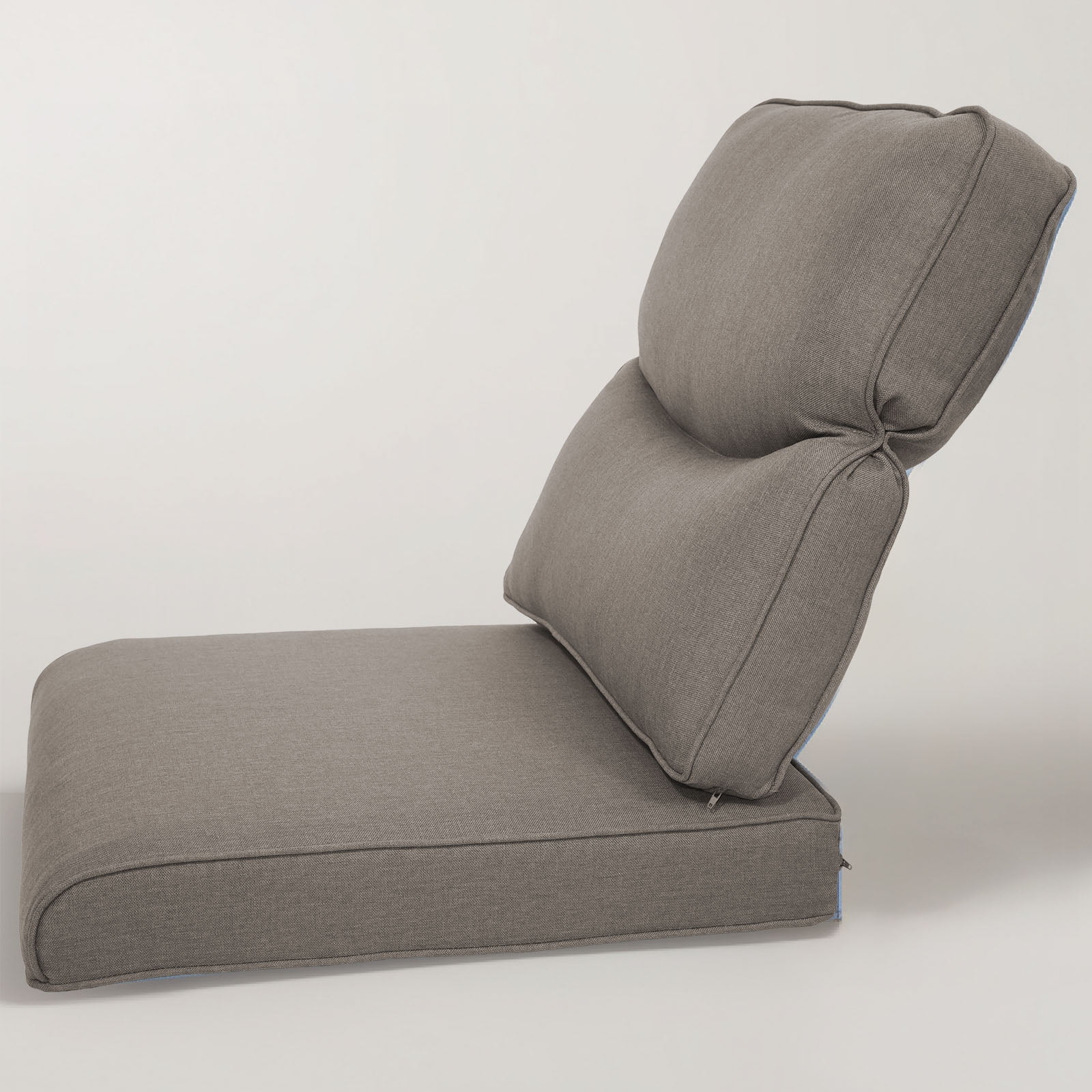 Opohoro Outdoor 25" x 22" Gray Lounge Chair Cushions, 8-Count
